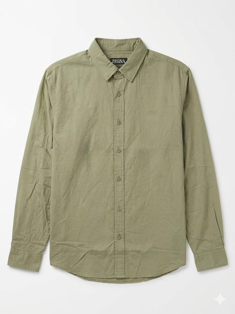ZEGNA BASIC LINEN SHIRT