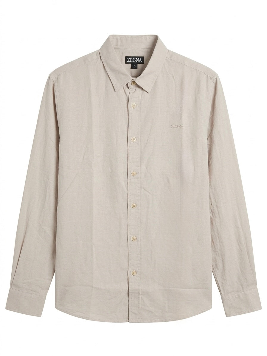 ZEGNA BASIC LINEN SHIRT