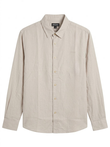 ZEGNA BASIC LINEN SHIRT