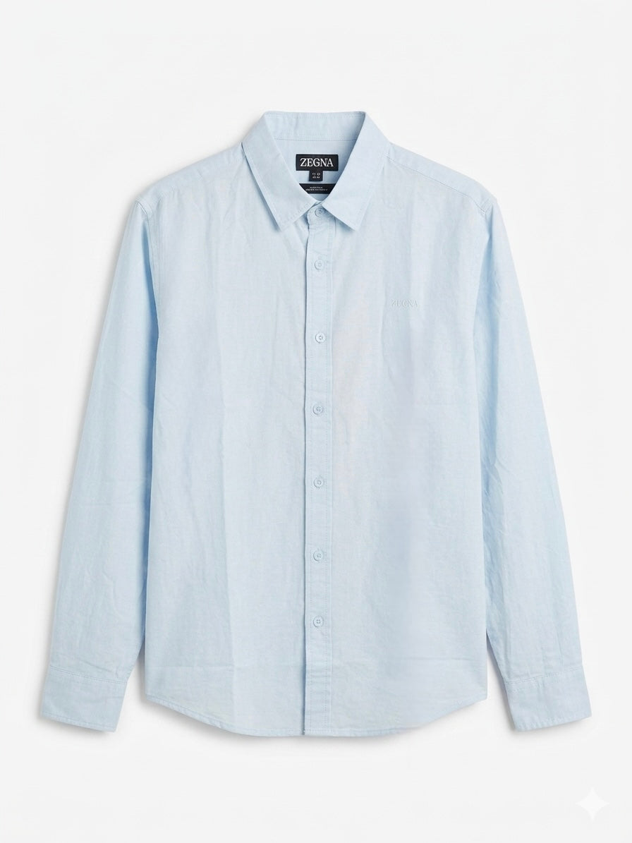 ZEGNA BASIC LINEN SHIRT