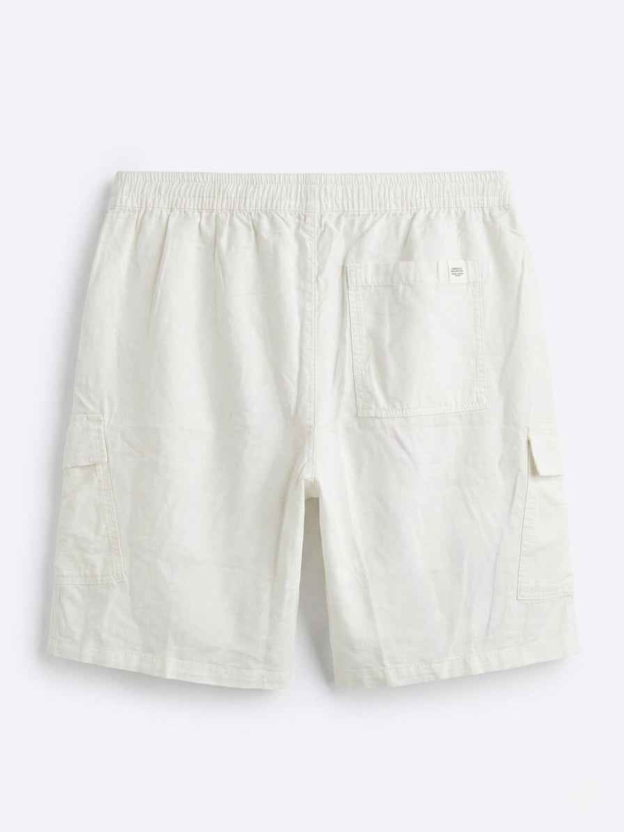 PULL&BEAR RELAXED FIT LINEN SHORTS