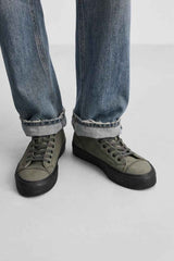 ZARA HIGH-TOP TRAINERS WITH TOPSTITCHING