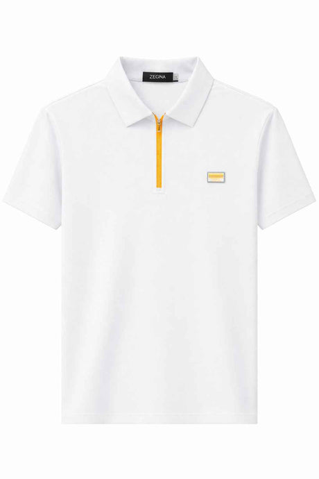 ZEGNA QUARTER ZIPPER POLO
