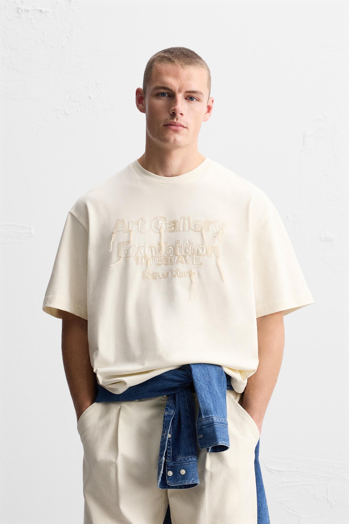 ZARA OYSTER WHITE TSHIRT