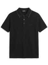 ZEGNA WOVEN POLO WITH BUTTON T-SHIRT - Urban store