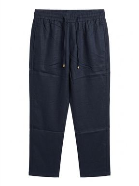 LORO PIANA WITH LOGO RELAXED LINEN PANT - Urban store