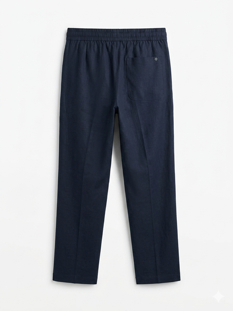 LORO PIANA WITH LOGO RELAXED LINEN PANT - Urban store