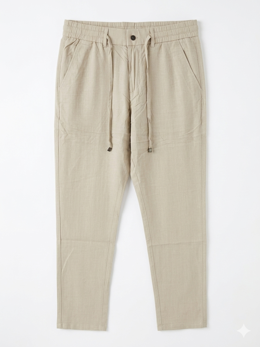 LORO PIANA WITH BUTTON RELAXED LINEN PANT - Urban store