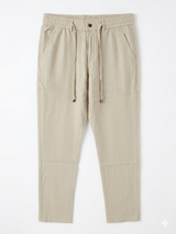 LORO PIANA WITH BUTTON RELAXED LINEN PANT - Urban store