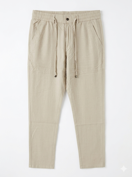 LORO PIANA WITH BUTTON RELAXED LINEN PANT - Urban store