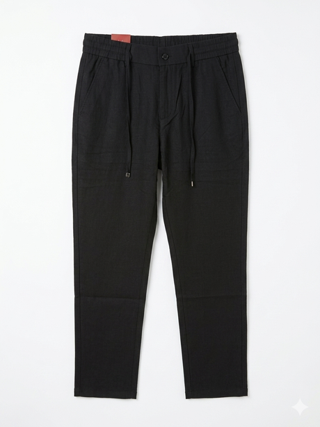 LORO PIANA WITH BUTTON RELAXED LINEN PANT - Urban store