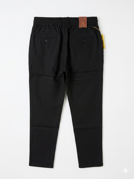 LORO PIANA WITH BUTTON RELAXED LINEN PANT - Urban store