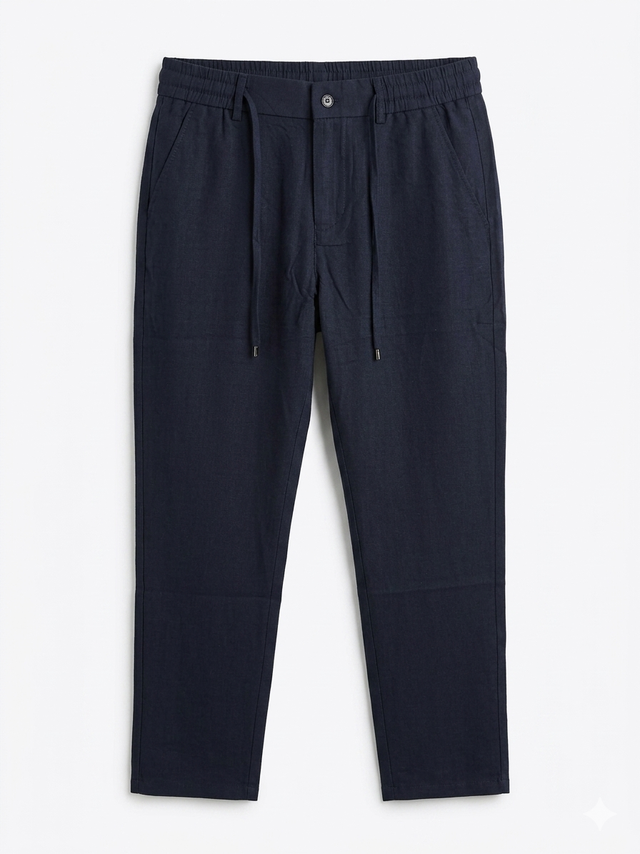 LORO PIANA WITH BUTTON RELAXED LINEN PANT - Urban store