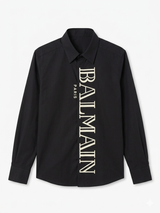 BALMAIN PARIS RUBBER LOGO SHIRT