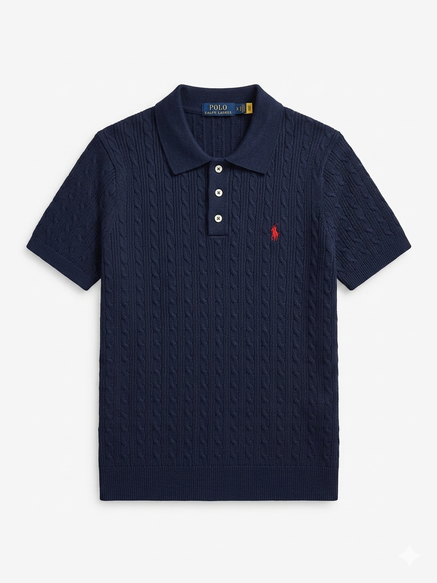 POLO RALPH LAUREN CABLE KNIT T-SHIRT
