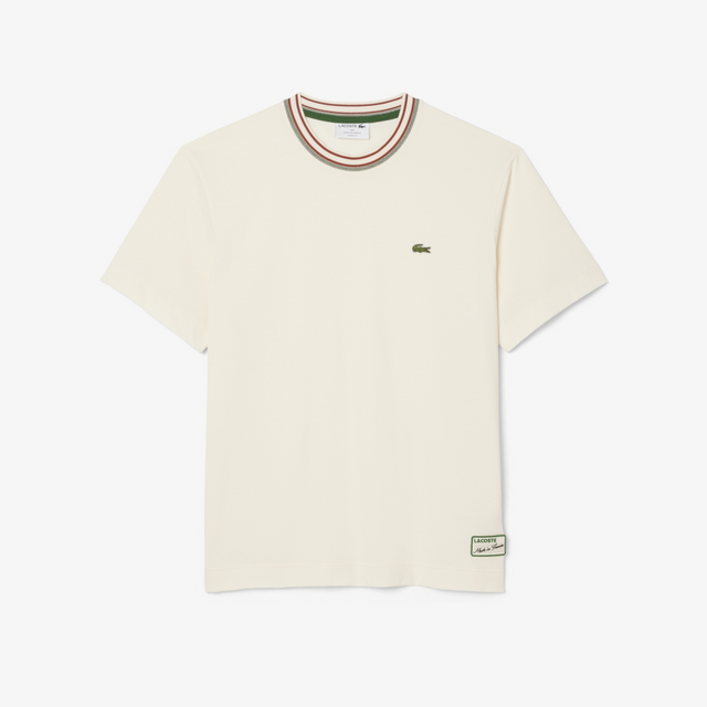 LACOSTE French Made Stripe Neck T-shirt