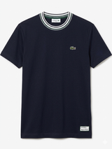 LACOSTE French Made Stripe Neck T-shirt