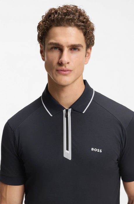 BOSS WITH ZIP PLACKET T-shirt