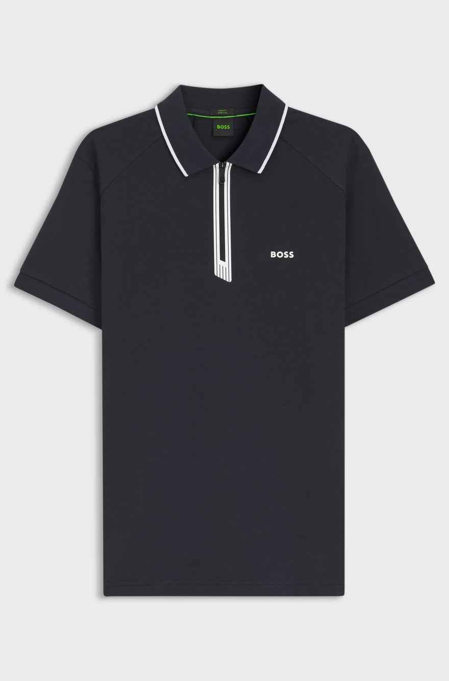 BOSS WITH ZIP PLACKET T-shirt