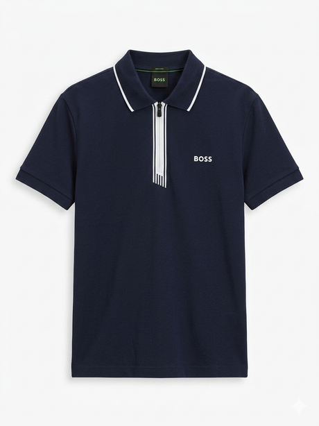 BOSS WITH ZIP PLACKET T-shirt