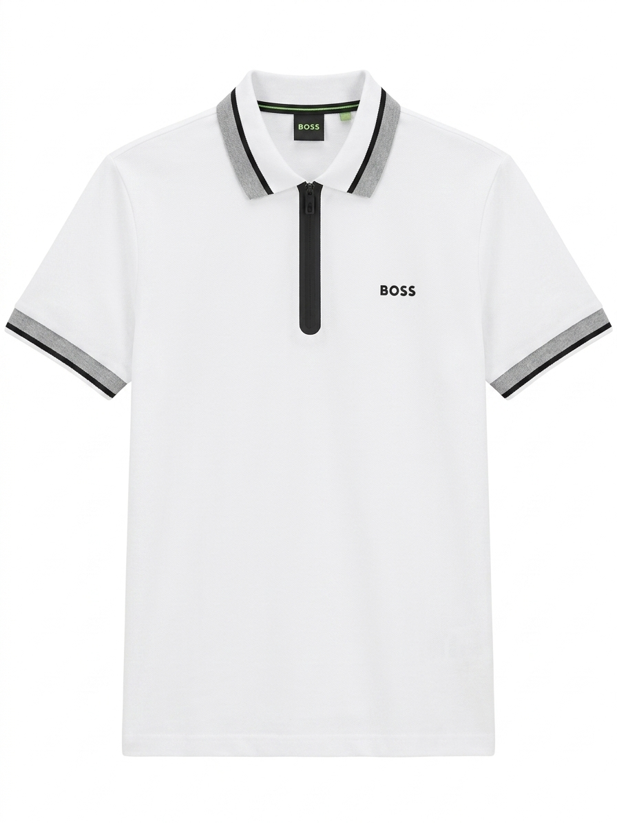 BOSS WITH ZIP PLACKET T-shirt