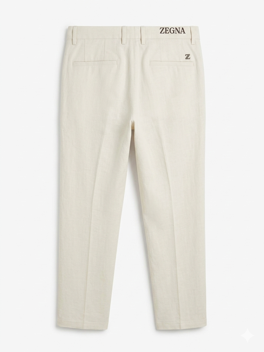 Zegna Men’s Luxury Linen Blend Trousers