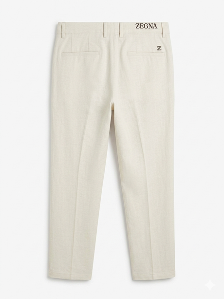 Zegna Men’s Luxury Linen Blend Trousers