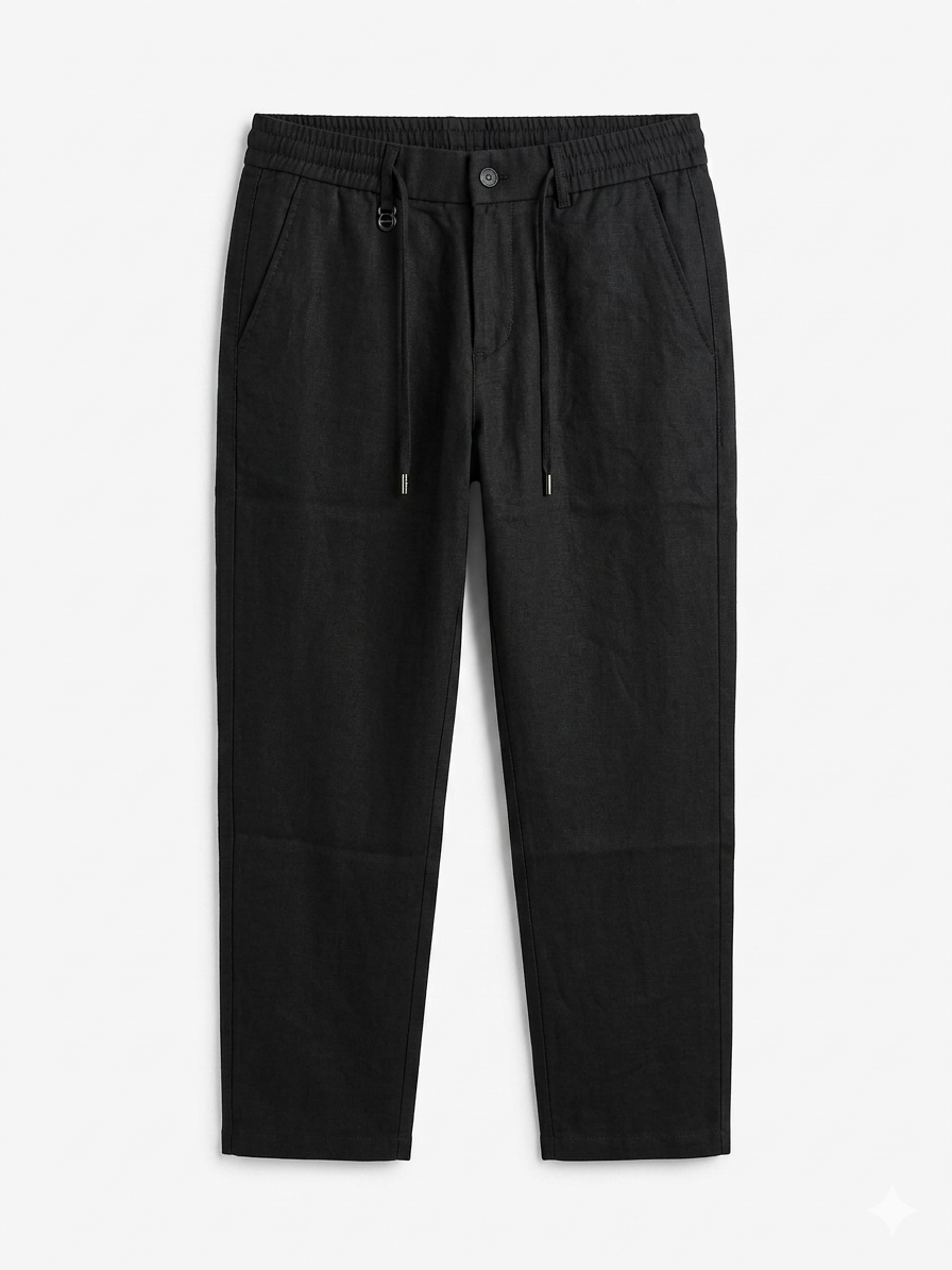 BOSS LINEN BLEND TROUSERS