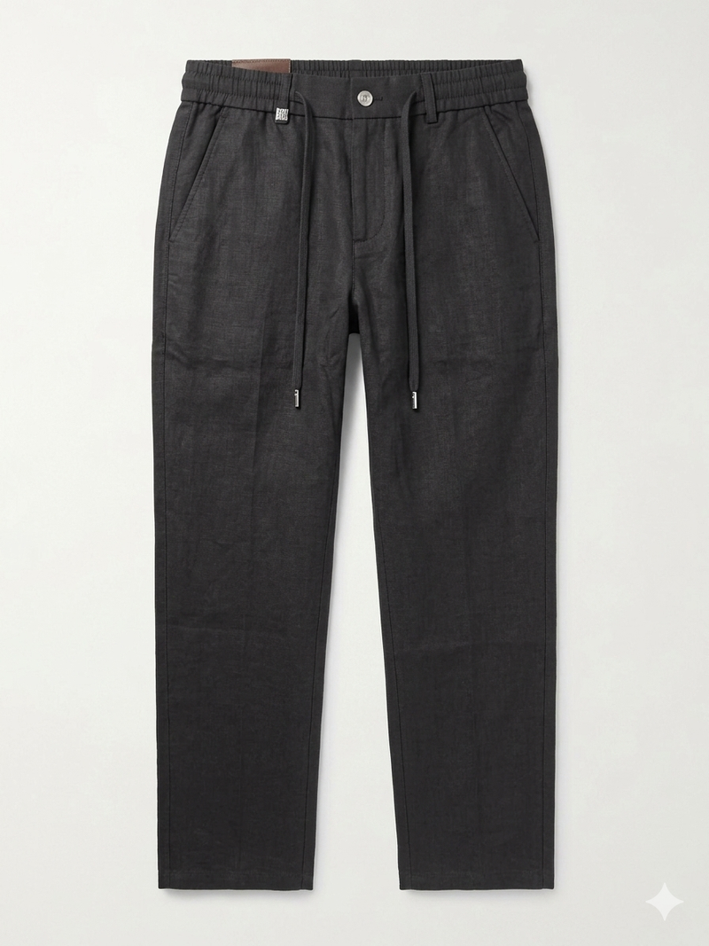 LORO PIANA RELAXED WITH METAL LOGO PANT