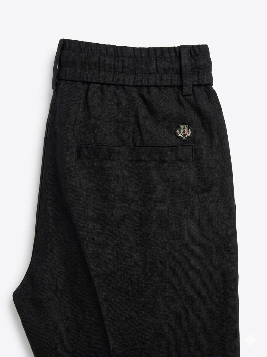 LORO PIANA RELAXED WITH METAL LOGO PANT