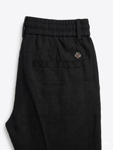 LORO PIANA RELAXED WITH METAL LOGO PANT