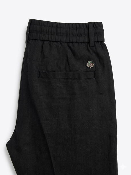 LORO PIANA RELAXED WITH METAL LOGO PANT