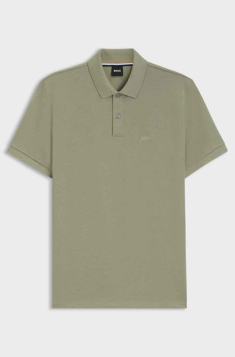 BOSS PALLAS POLO SHIRT IN COTTON PIQUÉ WITH LOGO DETAILS