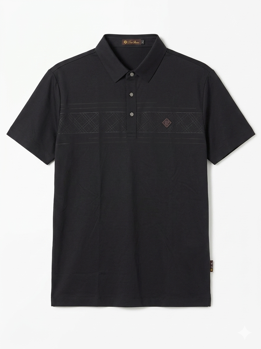 LORO PIANA WITH PATTERN POLO SHIRT