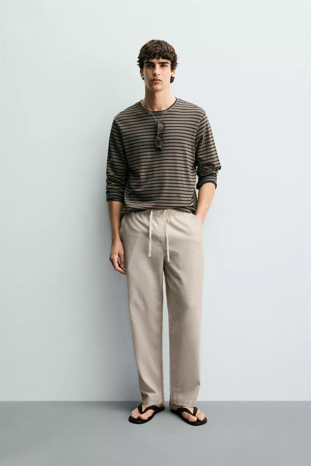 ZARA COTTON LINEN PANT