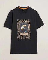 BOSS ORANGE Tucan Printed Crew Neck T-Shirt Black