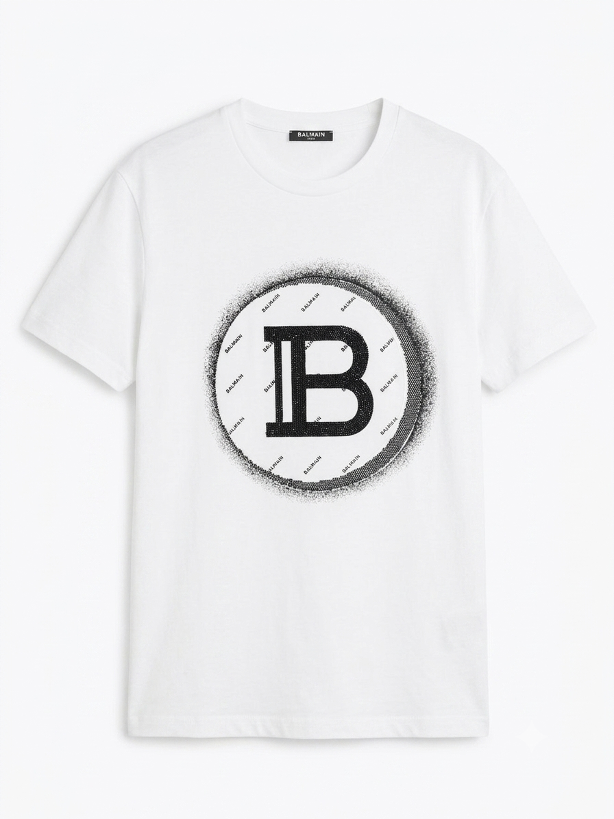 BALMAIN PARIS ROUND REGULAR T-SHIRT