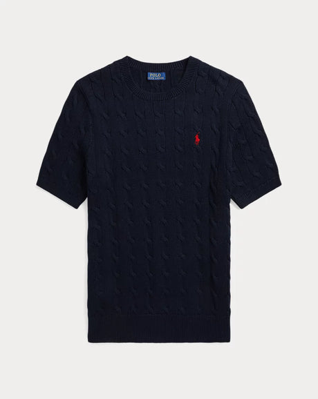 POLO RALPH LAUREN Cable-Knit Cotton Short-Sleeve Jumper