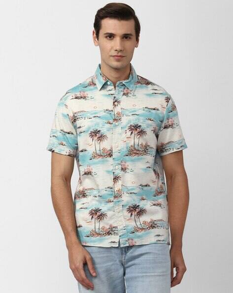 AE Hawaiian Short-Sleeve Button-Up Shirt