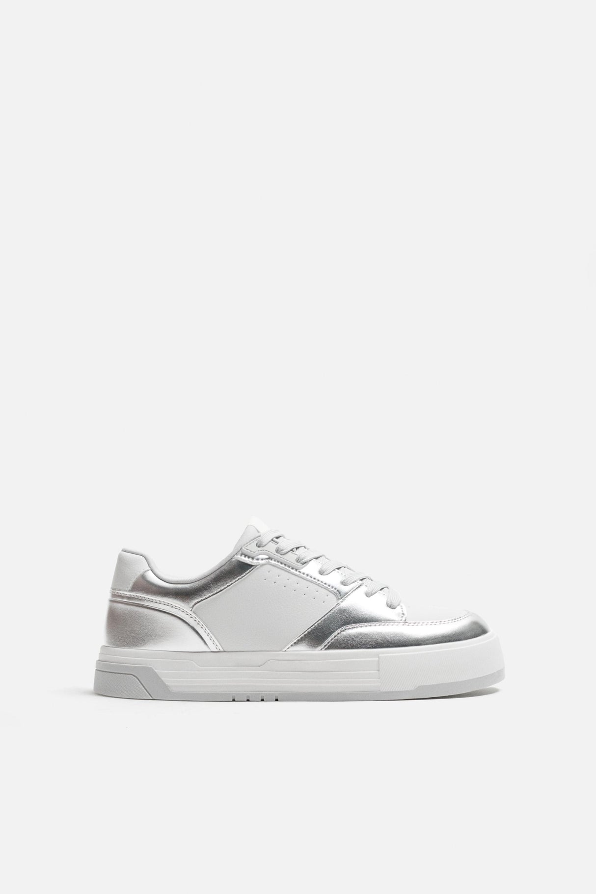 ZARA METTALIC LEATHER SNEAKERS