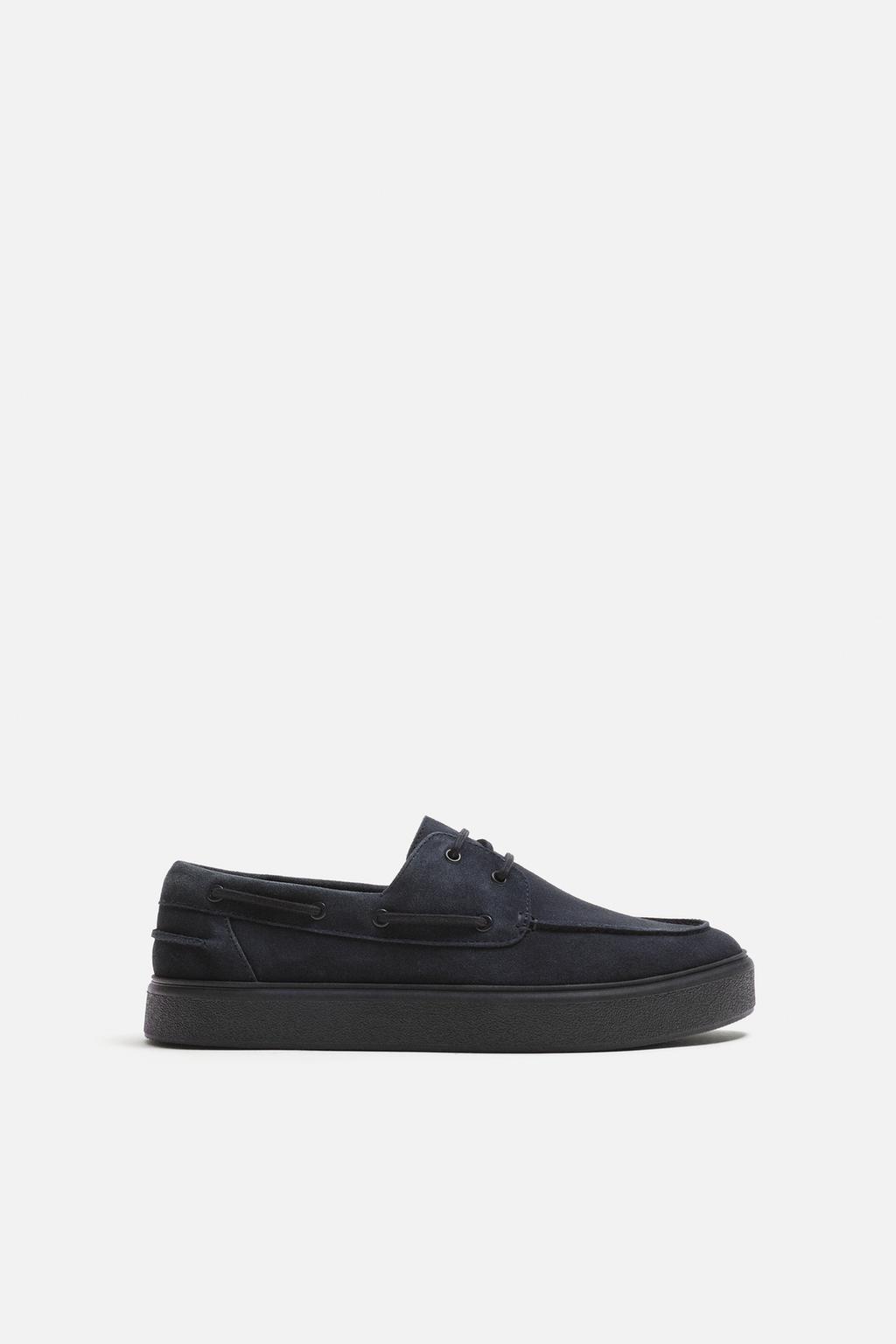 ZARA CASUAL LEATHER DECK SHOES - Urban store