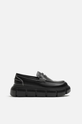 ZARA CHUNKY WORN LOAFERS - Urban store