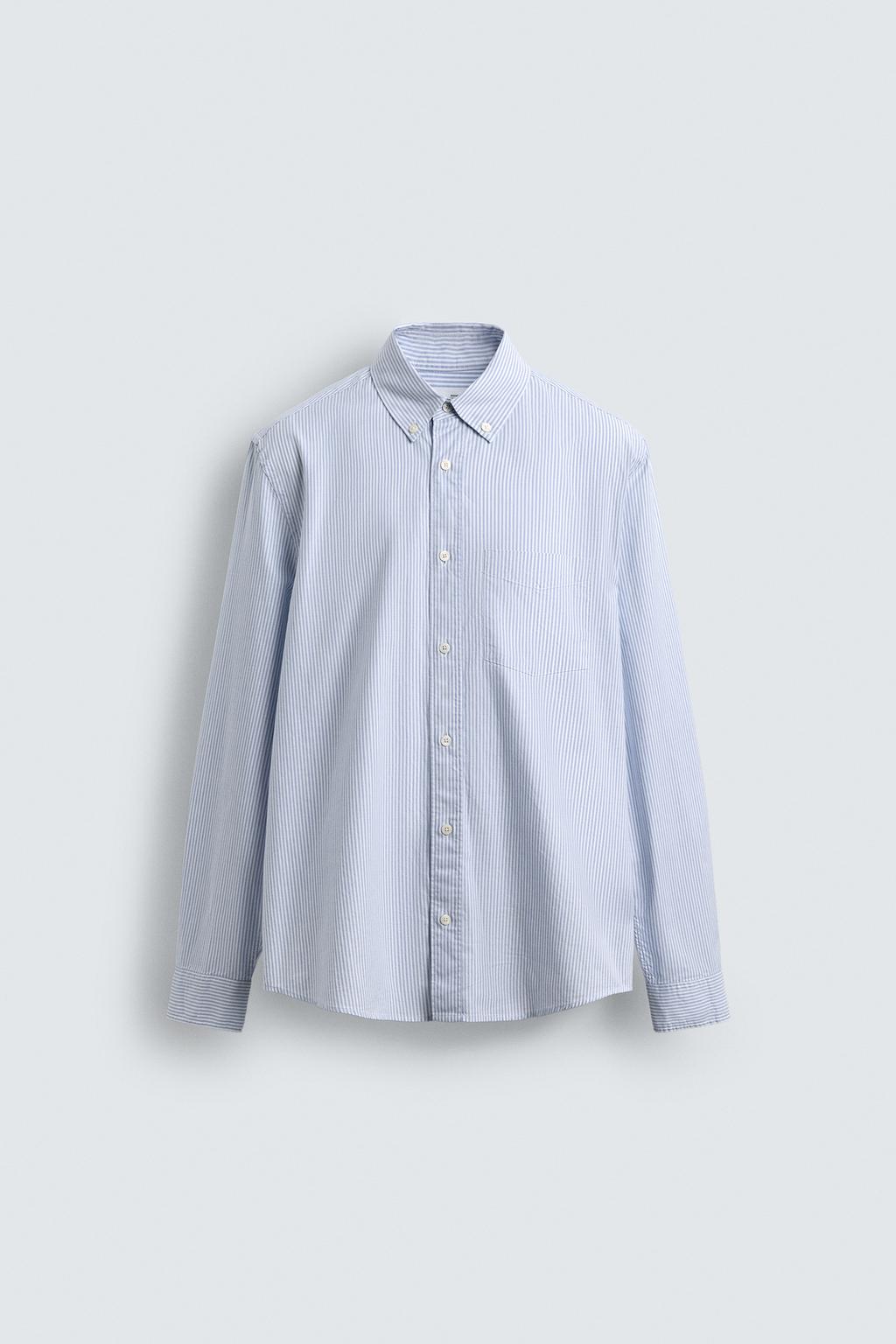 ZARA TEXTURED OXFORD SHIRT
