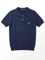 POLO RALPH LAUREN Cable-Knit Cotton Short-Sleeve Jumper