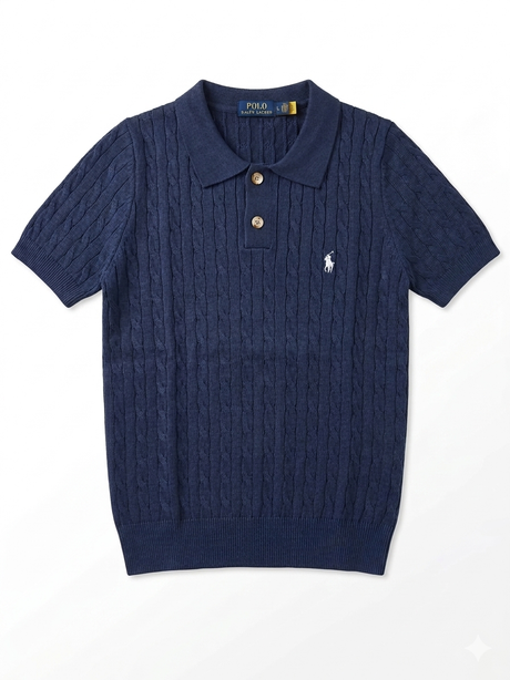 POLO RALPH LAUREN Cable-Knit Cotton Short-Sleeve Jumper
