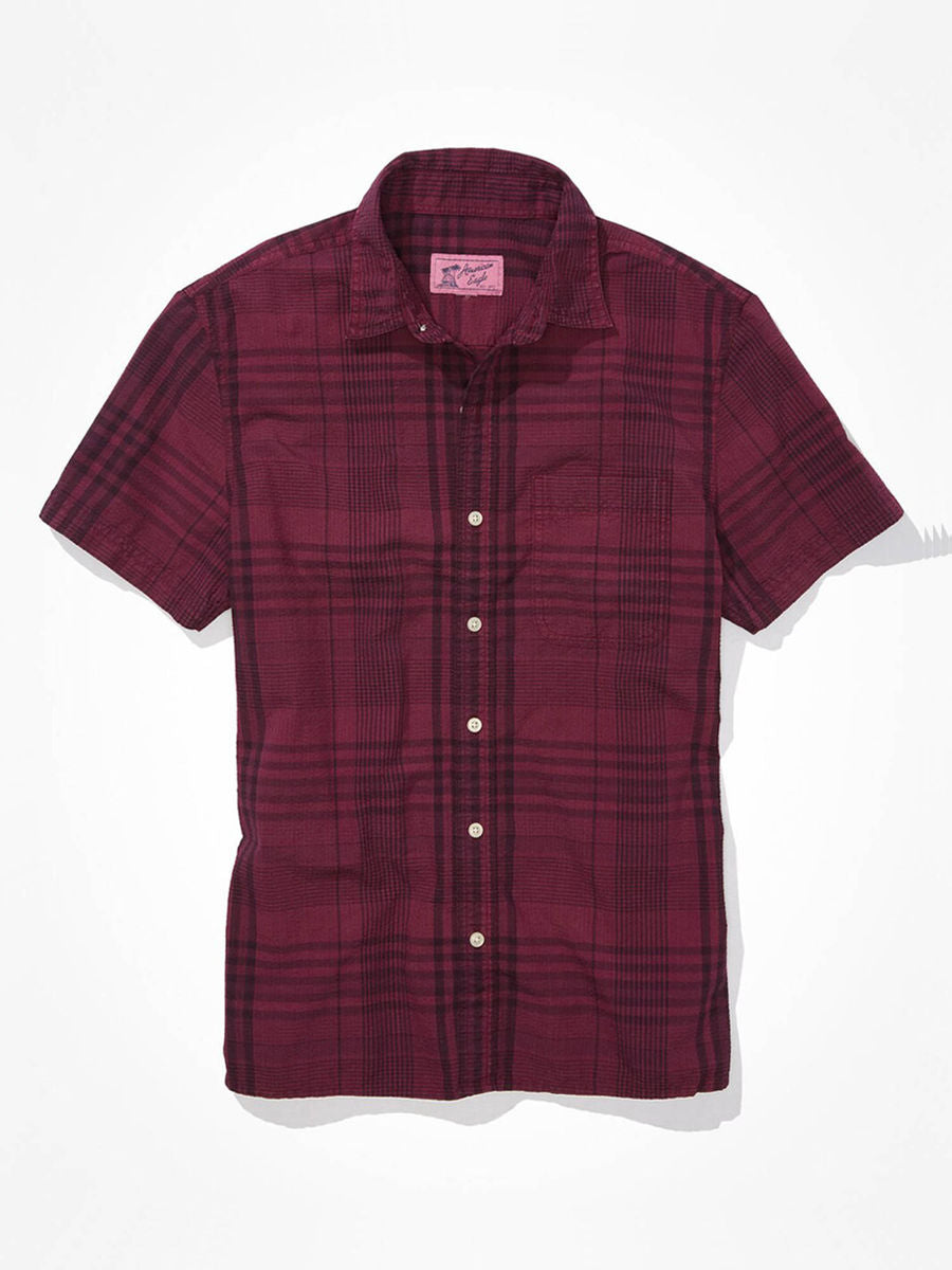 AE Hawaiian Short-Sleeve Button-Up Shirt