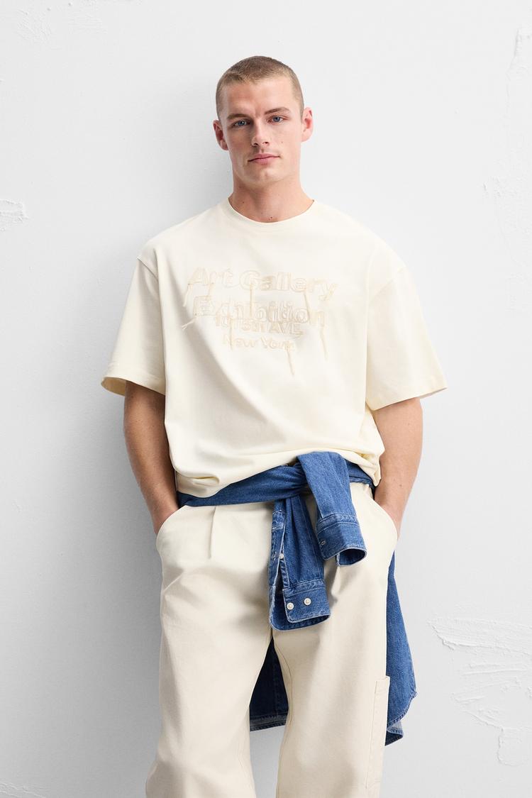 ZARA OYSTER WHITE TSHIRT