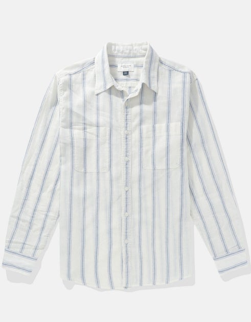 American Eagle AE Flex LINEN Button-Up