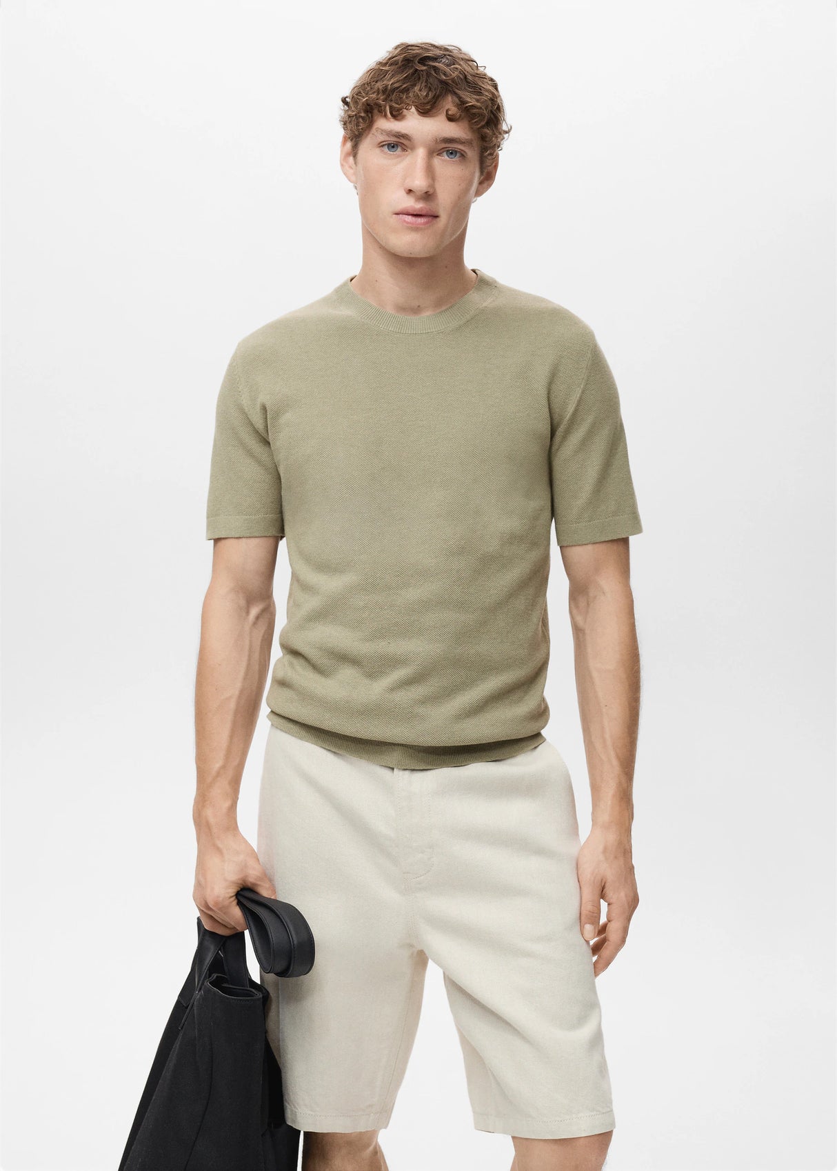 Mango Cotton fine-knit t-shirt