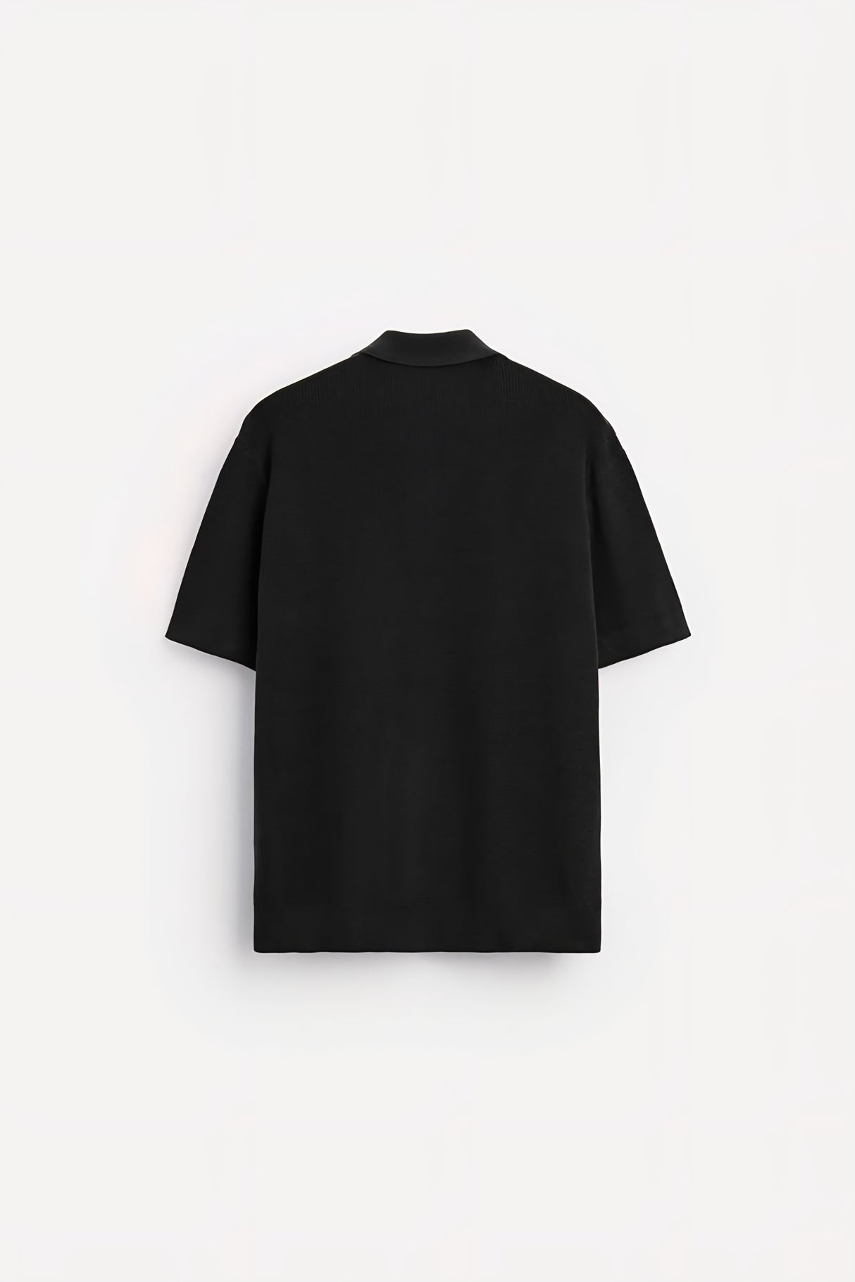 ZARA TEXTURED WEAVE POLO SHIRT WITH ZIP